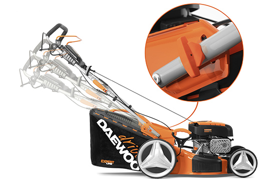 Обеспечивает быструю регулировку положения рукоятки, а также легкий перевод в режим вертикального хранения.